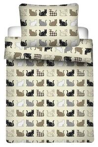 Jerry Fabrics Macskák krepp ágyneműhuzat, 140 x 200 cm, 70 x 90 cm
