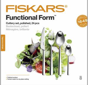 FISKARS FF Evőeszköz készlet 24 darabos, 6 személyes, rozsdamentes acél
