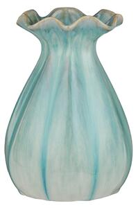 FLORA kerámia váza 31cm kék
