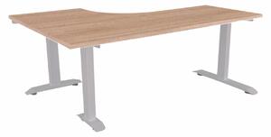 ALB-AL160/110 állítható magasságú fémvázas sarok íróasztal szürke vázzal, balos (392518)