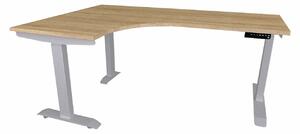ALB-AL160/110 állítható magasságú fémvázas sarok íróasztal szürke vázzal, jobbos (392518)