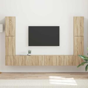 TV szekrény garnitúra 8 pcs Sonoma tölgy Faanyag