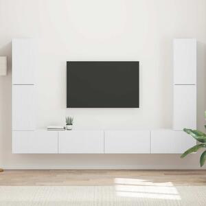 TV szekrény garnitúra 8 pcs Fehér Faanyag