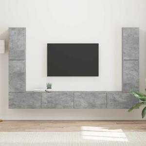 TV szekrény garnitúra 8 pcs Beton Szürke Faanyag