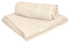 1x fürdőlepedő CLARYSSE ELEGANCE 70x140 cm + 1x törölköző CLARYSSE 60x110 cm, 100% pamut, krémszínű