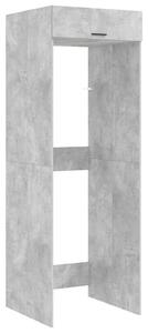 VidaXL Mosógép Szekrény tárolóval Beton 67,5 x 68 x 200 cm Faanyag