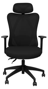 Ergonomikus irodai szék, forgószék, fekete (T15)