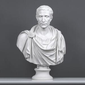 Julius Caesar tógában - Mellszobor márvány luxus lakberendezés görög