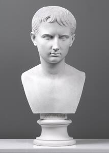 Augustus császár mellszobor márvány luxus lakberendezés görög római