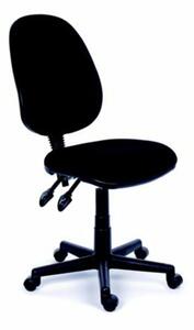 Irodai szék, fekete szövetborítás, fekete lábkereszt, MAYAH Happy Plus (BBSZVV06)