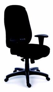 Főnöki szék, szinkronmechanikával, fekete gyöngyszövet-borítás, fekete lábkereszt, MAYAH Chief (BBSZVV19)
