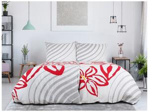Pamut ágyneműhuzat FLOERIC világosszürke Ágyneműhuzat mérete: 70 x 90 cm | 140 x 200 cm