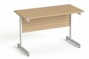 Íróasztal, szürke fémlábbal, 120x70 cm, MAYAH Freedom SV-25, kőris (IBXA25K)