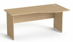 Íróasztal, íves, jobbos, laplábbal, 160x80 cm, MAYAH Freedom SV-23, kőris (IBXA23K)