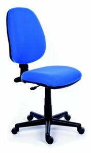 Irodai szék, kék szövetborítás, fekete lábkereszt, MAYAH Happy (BBSZVV05)