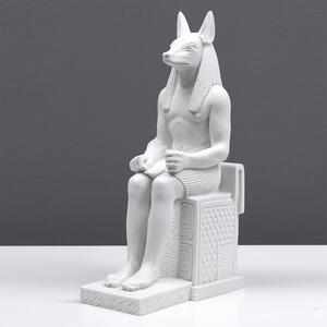 Anubis szobor márvány luxus lakberendezés modern lakásdekoráció isten
