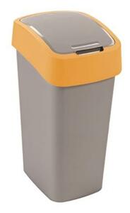 Billenős szelektív hulladékgyűjtő, műanyag, 45 l, CURVER, sárga/szürke (UCF02)