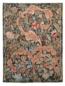 Zöld akantusz gobelin faliszőnyeg (jacquard szövés)