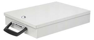 Fém dokumentum tároló doboz, A4, 35,5x26x6,7 cm, WEDO világos szürke (UW020)