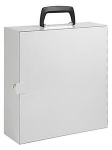 Fém iratrendező tároló doboz, A4,36,5x33x11 cm, WEDO világos szürke (UW021)