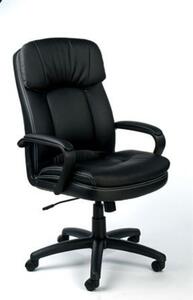 Főnöki szék, hintamechanikával, fekete műbőrborítás, fekete lábkereszt, MAYAH Duke (BBSZVV35)
