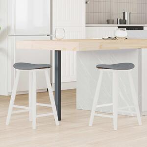 Étkező Székek 2 pcs Fehér 46 x 37 x 63 cm Tömör Gumi Fa