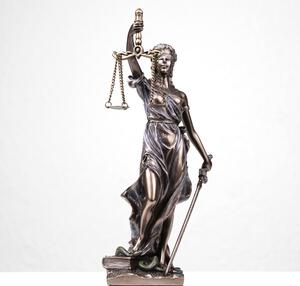 Justitia Szobor (Hidegen öntött bronz) beltéri görög római istennő
