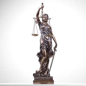 Themis Szobor (Hidegen öntött bronz) beltéri görög római istennő