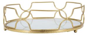Aranyszínűszínű Üveg Tálca (Modern Dekor) Mauro Ferretti glam modern