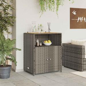 VidaXL Cabinet Szürke 70 x 50 x 87 cm Poliészter és Roly Rattan