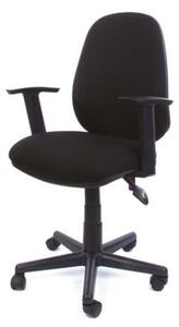 Irodai szék, állítható karfával, fekete szövetborítás, MAYAH Smile (BBSZVV41)