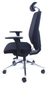 Irodai szék, állítható karfával, exkluzív fekete szövetborítás, MAYAH Air (BBSZVV40)