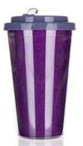 Gliters duplafalu lila termosz (500 ml-es)