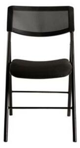 Összecsukható szék, fém és szövet, ALBA CPDIVANO N, fekete (BCPDIVANO)