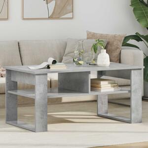 Dohányzóasztal tárolóval Beton Szürke 96 x 54 x 44 cm Faanyag