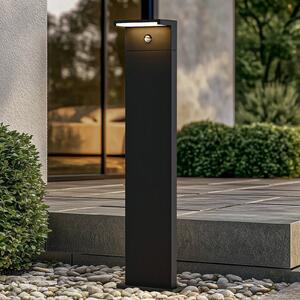 Arcchio Iberion LED ösvény világítás, 90 cm, antracit, érzékelővel, Fekete, Alumínium, Modern