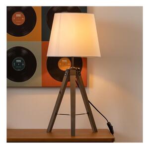 Atmosphera Atmosphera - Asztali lámpa RUNO 1xE27/25W/230V fa/fehér P6495
