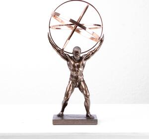 Bronz Atlasz Szobor (Hidegen öntött bronz) Görög Római ajándék
