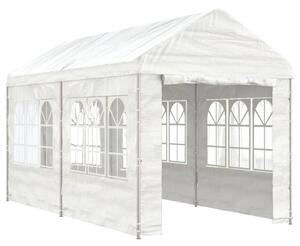 VidaXL fehér polietilén pavilon tetővel 4,46 x 2,28 x 2,69 m