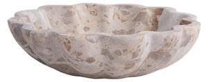 Organikus Barna Márvány Tál "Virág"