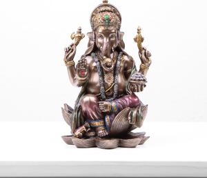 Ganesha Indiai Isten Szobra (Hideg öntvény bronz szobor)