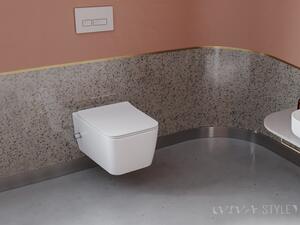 CeraStyle HERA fali WC - BEÉPÍTETT bidé funkcióval - rimless - perem nélküli - mély öblítés