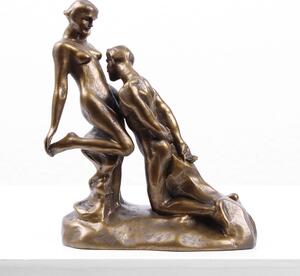 Örök Bálvány Szobor (Rodin Szerelmesek hideg öntvény bronz szobor)