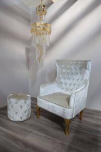 Krémszínű elegáns fotel 114cm