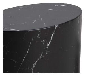 Fekete dohányzóasztal szett 2 db-os, márvány dekorral 48x33 cm Mice - Actona