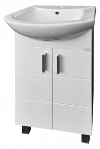 TMP LINE Ekonomik 45 lábon álló fürdőszobabútor Sanovit Zenon 6045 porcelán mosdókagylóval 45 cm