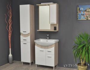 TMP ZX 65 - SONOMA - lábon álló fürdőszobabútor Sanovit Zenon 6065 porcelán mosdókagylóval 65 cm
