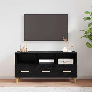 TV szekrény fiókkal Fekete tölgy 102 x 35,5 x 50 cm Faanyag