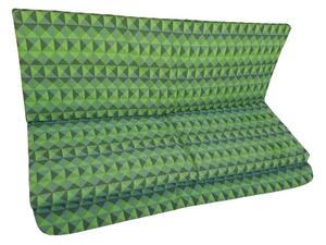 Hintaágy párnalap 150 cm 2 részes zöld kocka mintás