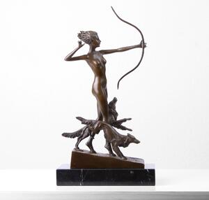 Diana Istennő Szobor (Az Utolsó Nyíl - Öntött Bronz Szobor)